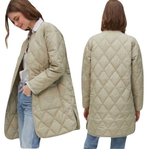 Michael Stars Sonnet Quilted Jacket Light Olive Size 2X - Picture 1 of 9